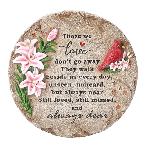 Memorial Garden Stones - Cardinal Garden Stones in Memory of Loved Ones, 10