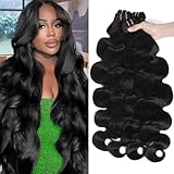 16A Raw Body Wave Bundles Human Hair Bundles 20 22 24 26 Inch Indian Virgin Human Hair 4 Bundles No Tangle Shedding,Triple Lifespan Virgin Hair Extensions