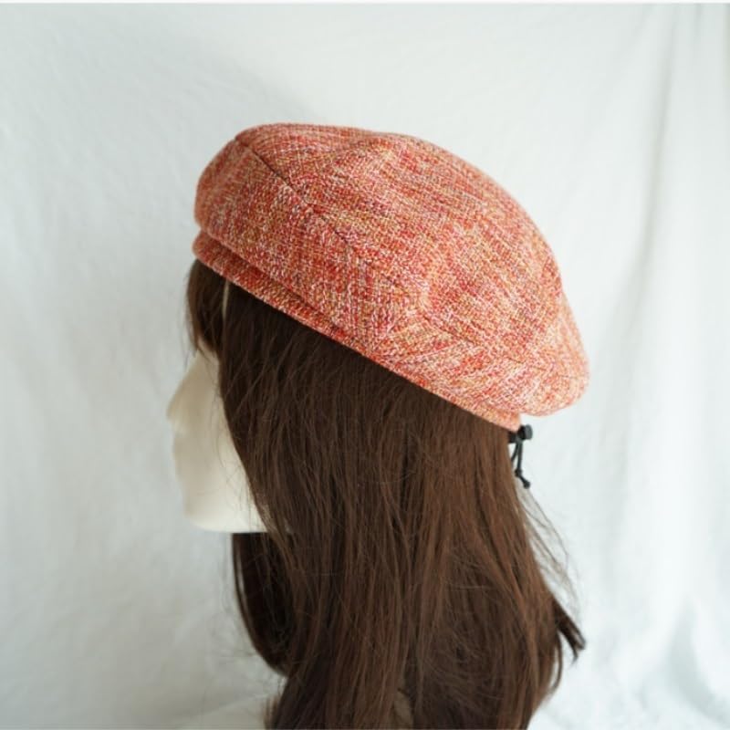 Red Artistic Retro Painter's Hat Versatile British Beret for Ladies