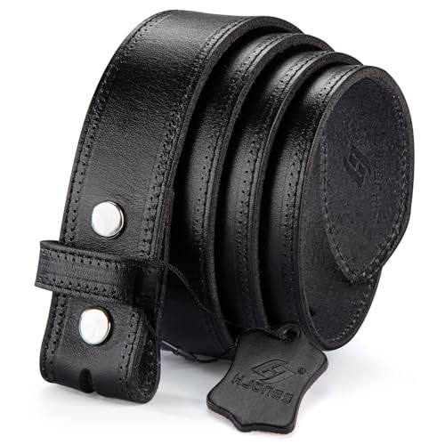 HJones Western Belts Genuine Full Grain Leather Belt for Belt Buckle Men's, 1.5