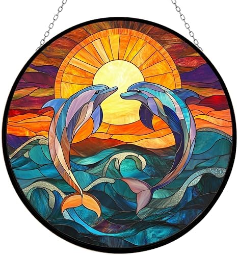Sunflower Girl Mosaic Suncatcher Acrylic Jigsaw Puzzle Suncatcher Handmade Acrylic Puzzle Suncatchers Metal Chain Outdoor Garden Decor Gift for Women Christmas Thanksgiving
