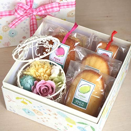 Amazon フラワーボックス 和歌山産フルーツの焼き菓子4種とプリザーブドフラワーミニバスケットアレンジの詰め合わせ 花とスイーツギフト 母の日ギフト Fiore Mica Male ケーキ菓子 デニッシュ菓子 通販