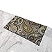 Anti-Bacterial Rubber Back DOORMAT Non-Skid/Slip Rug 18"x31" Grey Paisley Colorful Interior Entrance Decorative Low Profile Modern Indoor Front Inside Kitchen Thin Floor Runner DOOR MATS for Home