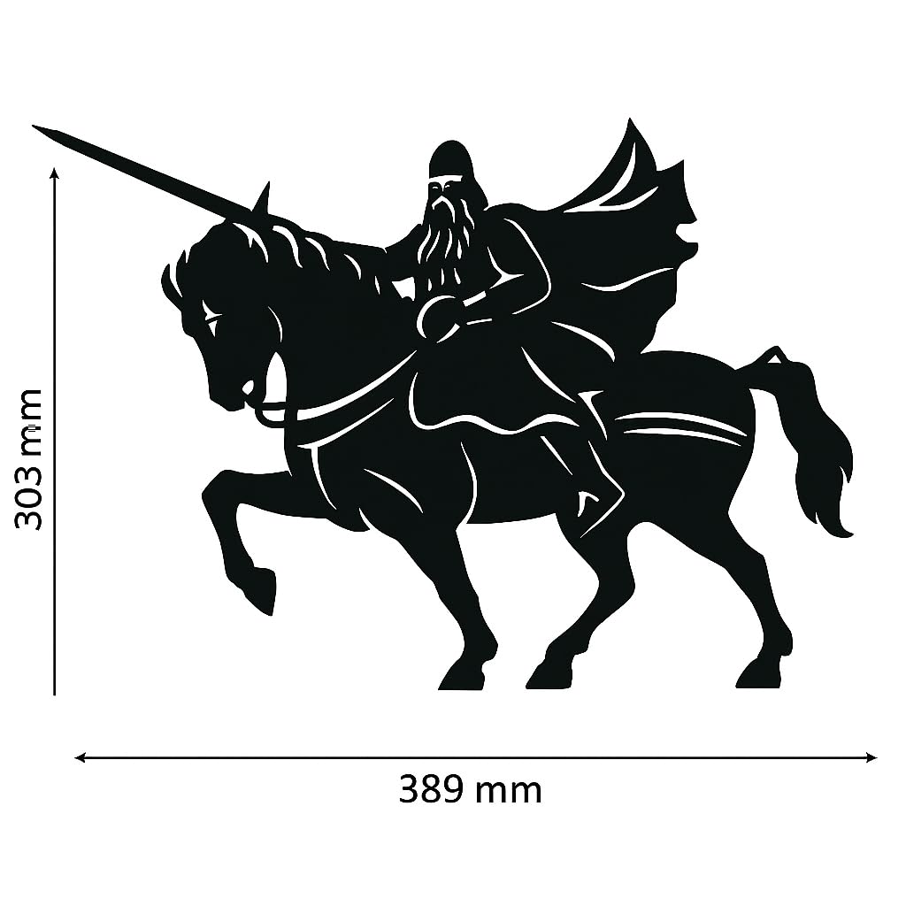 Silueta CID de forja Diferentes Medidas (303 mm de Alto x 389 mm de Ancho y 3 mm de Grosor)