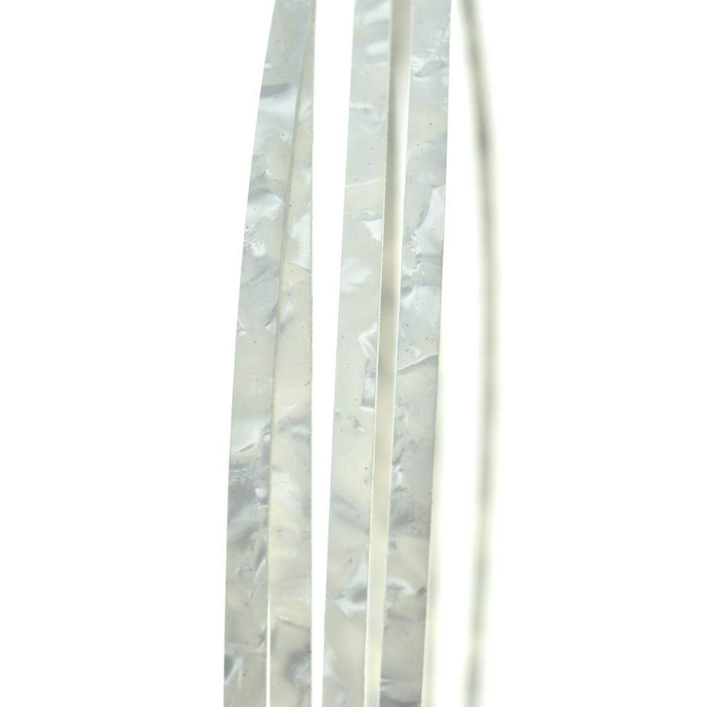 KAISH Pack of 2 Guitar Binding Purfling Strips Guitar Binding Strip 1650 * 5 * 1.5mm for Acoustic or Classical Guitar White Pearl - Image 3