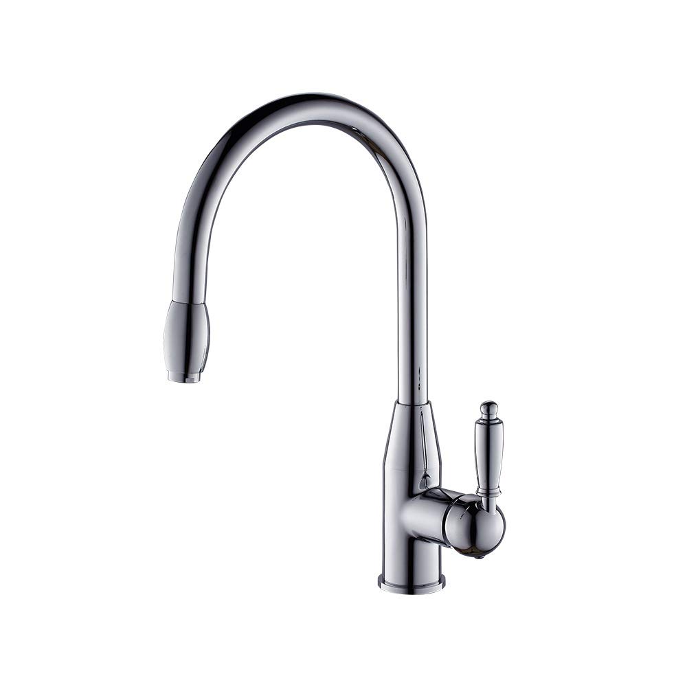 Kitchen Tap Sink Faucet with Rotating Hot and Cold Water Plated