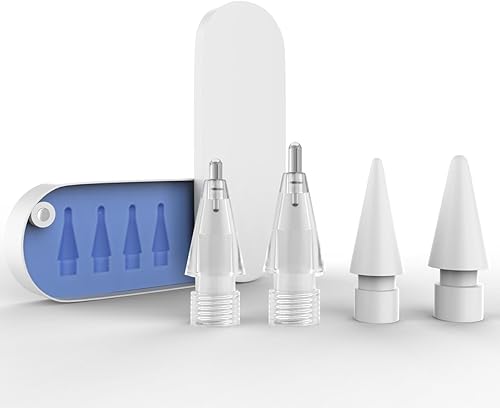 Miniatura 1 de KLASHE Paquete de 4 puntas de repuesto para lápices, puntas de lápiz Apple duraderas mejoradas con caja portátil, compatibles con Apple Pen de 2