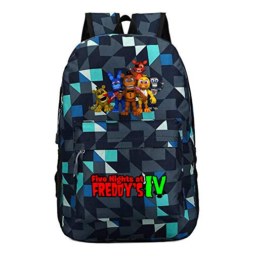 Five Nights at Freddy Mochilas Escolar de Ocio Simple Impresa Informal de Trekking Unisex