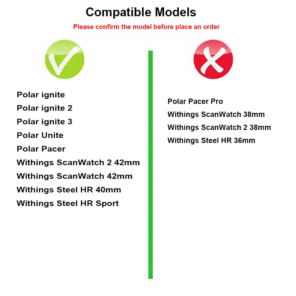 FYISWHO Magnetyczny pasek do zegarka Polar ignite 3 / ignite 2 / ignite, nylonowy elastyczny sportowy pasek zastępczy do Polar Unite/Pacer/Pacer Pro