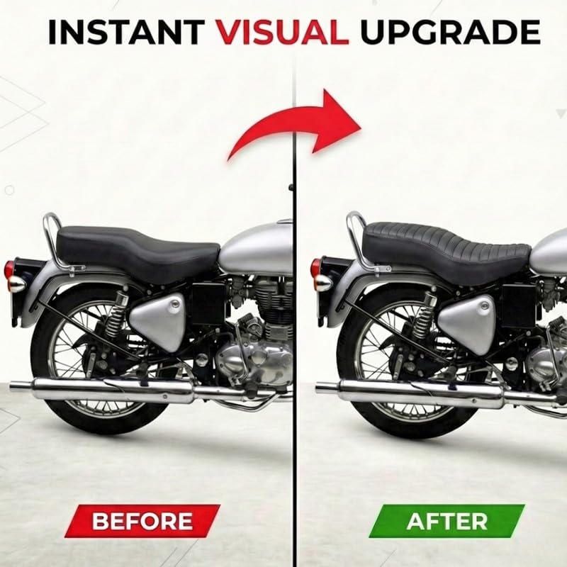 Image of Neodrift Premium Bike Seat Cover for Enfield Hunter 350 /650 (All Black)