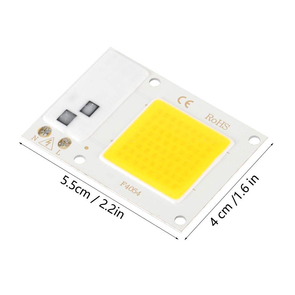 Fdit Chip LED COB 20W 220V Alta Potenza, Sorgente Luminosa Bianco Caldo per Illuminazione a Risparmio Energetico