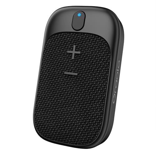 Oraolo Altavoz Bluetooth portátil, con clip, micrófonos integrado...