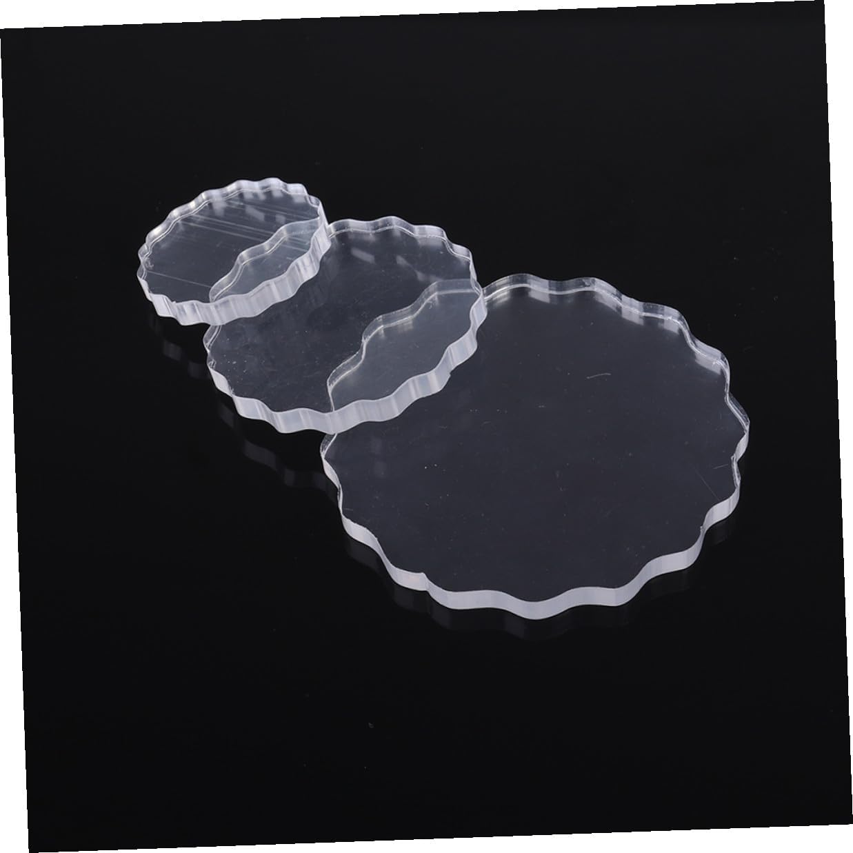 5pcs Acrylic Seal Plates 10x10cm Stamping Block Set for DIY Scrapbooking and Crafting with TPR Material