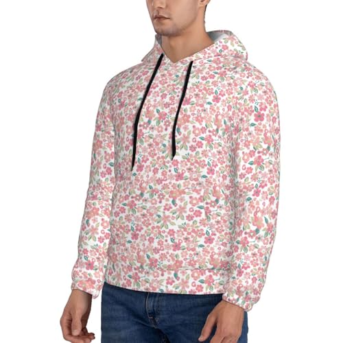 Floral retro style Hoodies for Men, Fashion Graphic Hoodies Pullover Hooded Sweatshirt for Men3