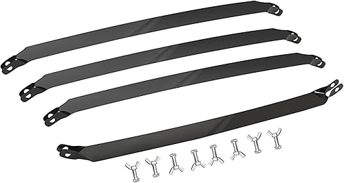 Para Patio Porche Glider Straps Hanger Set Deck Restoration Part-4PCS Negro