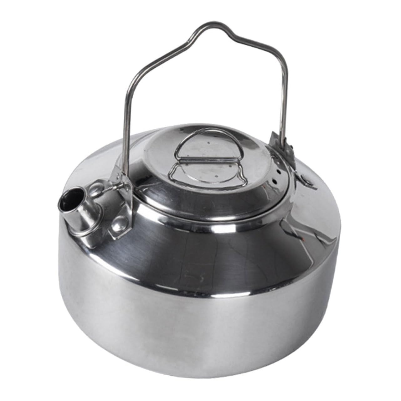 Totority Stainless Steel Camping Kettle Portable Outdoor Tea Pot Capacity Water Boiler for Hiking Fishing and Self-driving Adventures Elegant Design for Home and Travel Use