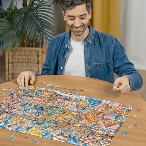 Ravensburger - Christmas Cookie Village - Rompecabezas de 1000 piezas - Arma toda una ciudad de pan de jengibre - Detalle impresionante - Calidad premium - Para mayores de 12 años miniatura 3