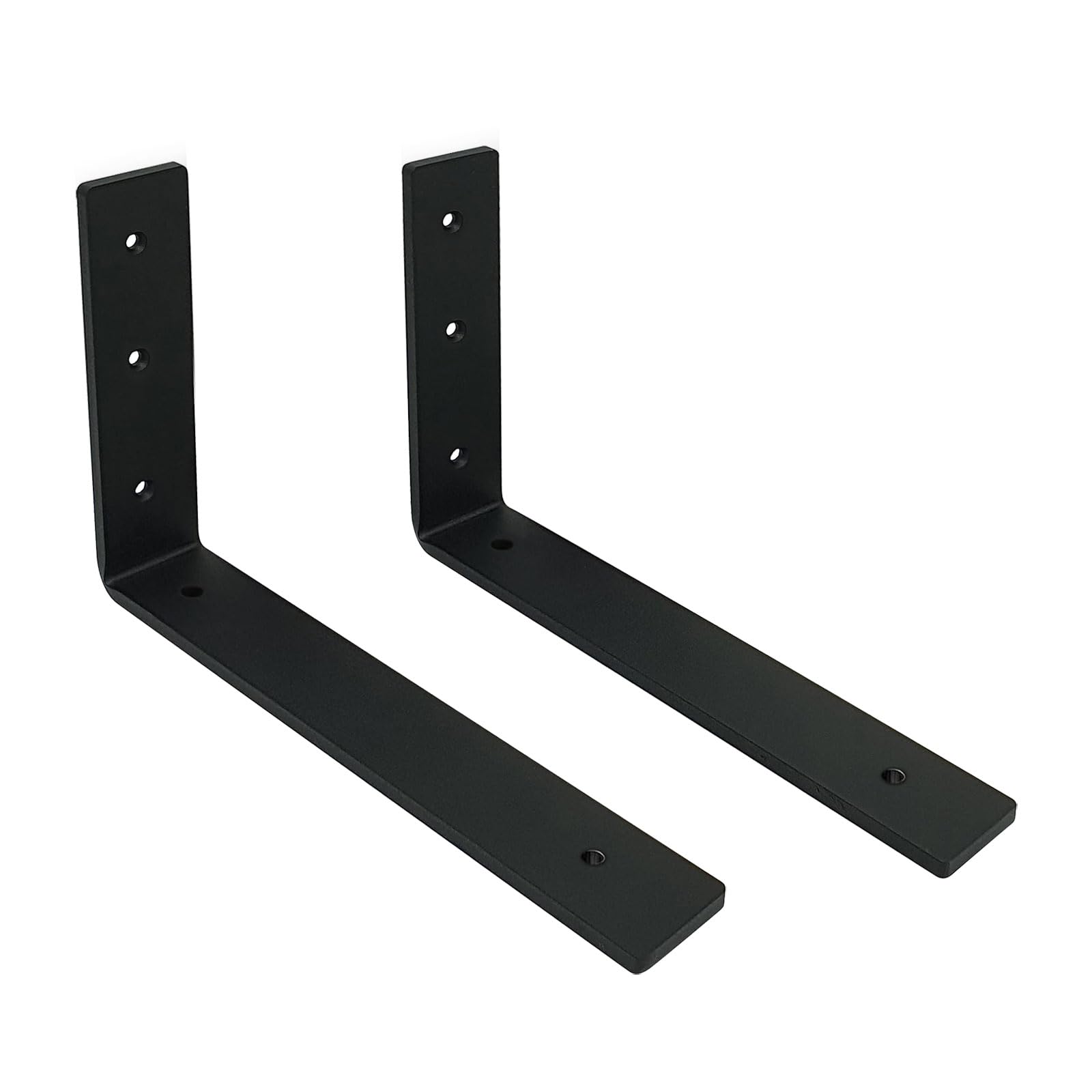 MLOQI Lot de 2 Equerre Etagere Murale, Supports Pour étagères Lourdes Industrielles, Equerre Charge Lourde, Supports en L, 5 mm d'épaisseur avec Vis (30 cm)
