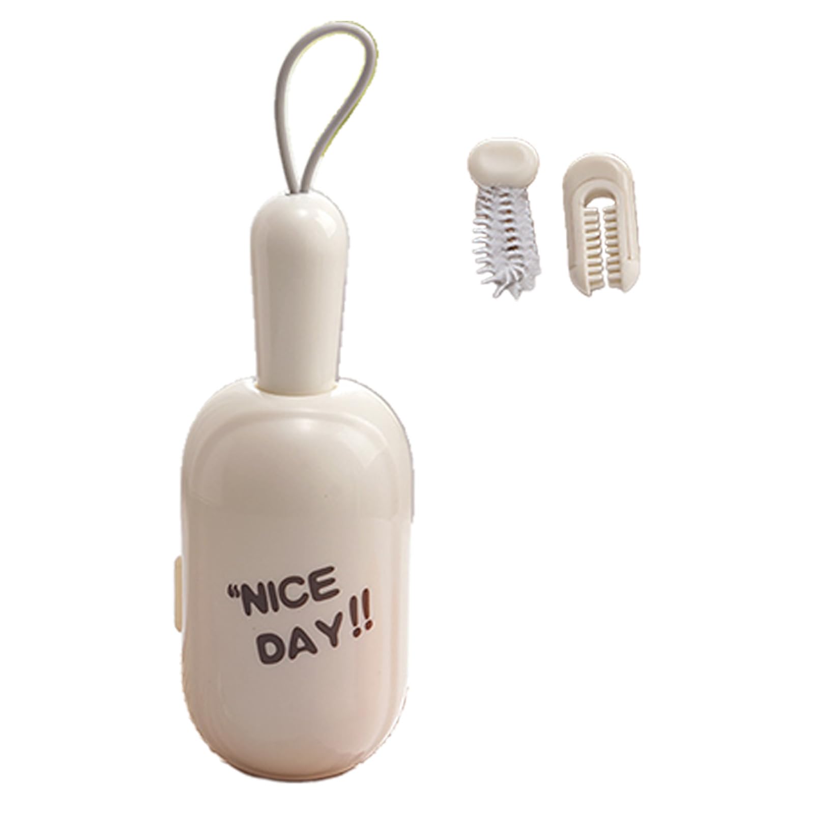 Foldable Bottle Brush with Soft Sponge Head and 2PCS Small Scrubber Brush for Glassware and Coffee Cups Cleaning Travel Bottle