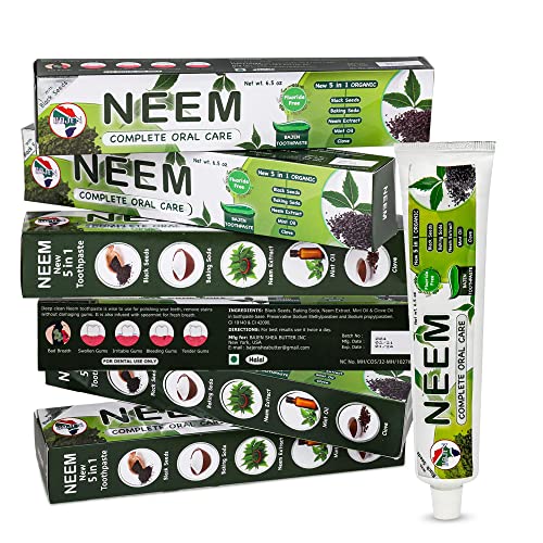 Organic Neem Complete Oral Care-Fluoride Free- 5 In 1 Toothpaste #TOP3
