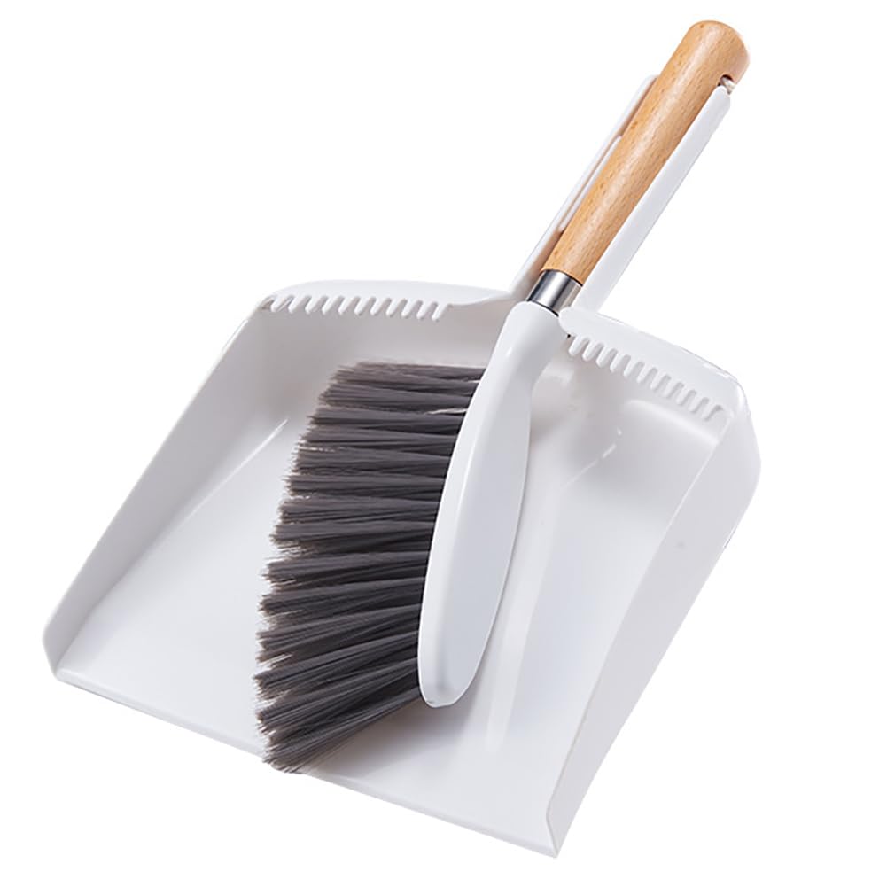 Dustpan Small Brush Hand Broom - Dust pan and Brush Set (Signal White)