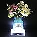 Acmee 5 inch Acrylic Square LED Vase Base Ligtht, LED Base Light with 16 LEDs for Vases Table Centerpiece Decoration, LED Base Battery Operated/USB Cable 2 Functions(White Light)