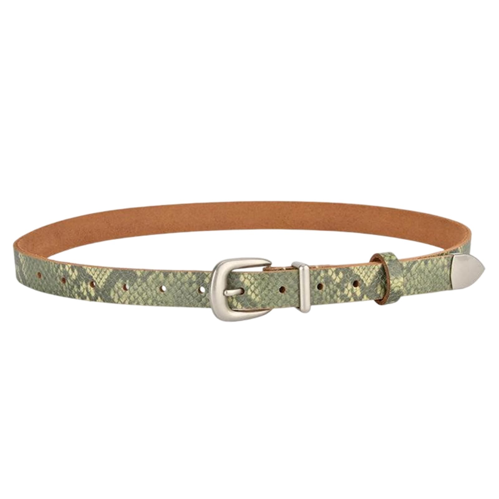 Ceinture de robe fine en cuir texturé de 110cm multicolore