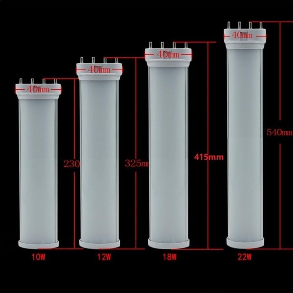 HHF lampy domowe, Opakowanie 10 sztuk, wtyczka do świetlówki LED 2G11 AC85-265V 8W/10W/15W/18W/20W/22W, podwójna świetlówka typu H(4000K(White),410mm 15W)