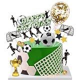 29 Stück Tortendeko Fussball, Fußball Cupcake Toppers, Tortenaufleger Fussball Deko Set,Fußball Kuchen Dekoration, Geburtstag Kinder Fußball, Party Cupcake Toppers Deko für Junge Geburtstag