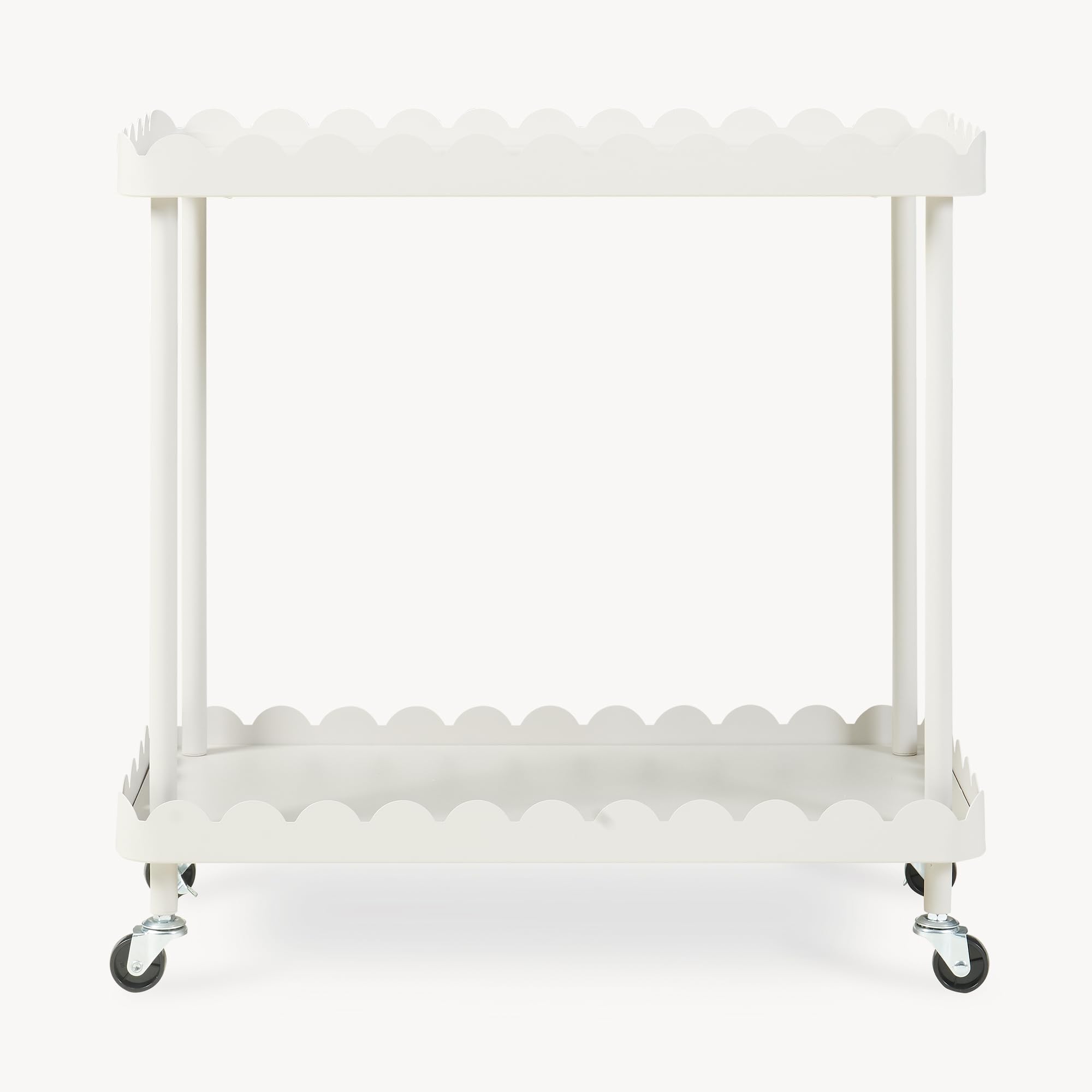 [en.casa] Carrello di Servizio Portaoggetti a 2 Livelli Carrello Portatutto Multiuso a 2 Ripiani e Rotelle per Cucina Sala Bagno 60 x 61 x 31 cm Struttura in Acciaio - Grigio