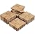 Yaheetech Wooden Interlocking Deck Tiles 27PCS Garden Floor Covering 12"x12"Indoor & Outdoor Hardwood Composite Decking for Porch Poolside Balcony Backyard Renters 1 sq. ft/Piece, Natural Wood