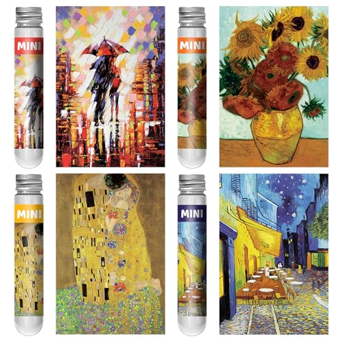 4 PCS Puzzle Adulte Puzzles de Voyage Puzzles Miniatures 150 pièces Mini-Puzzle Parfait comme Cadeau ou décoration intérieure