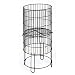 Dump Bin Round with Adjustable Bottom Black