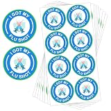 I Got My Flu Shot Stickers,1.5 Inch Round Blue Flu Healthcare Labels Season Sticker (504 Labels)