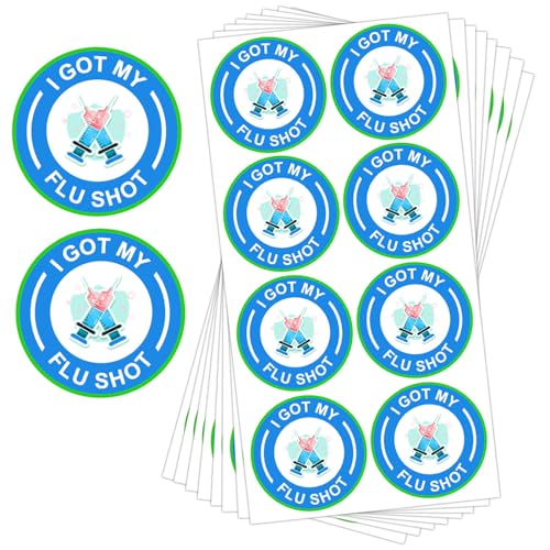Blue Flu Shot 1.5 inch 504 labels