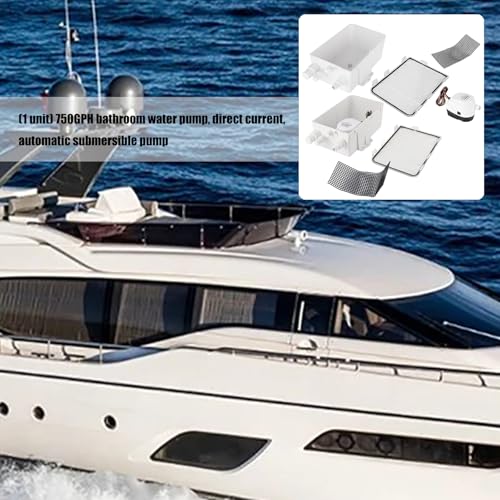 Bomba de ducha portátil para baño 750GPH con mecanismo de flotador automático para camping al aire libre miniatura 6