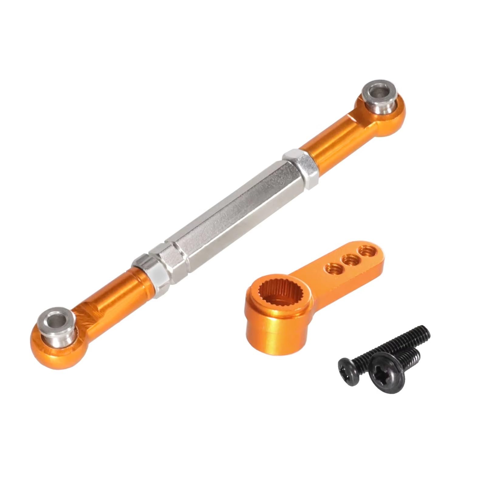 Rc Special Connecting Rod for Mjx for Hyper GO H12Y H12Y+1/12 Metal Steering Rod Remote Control Car Tracked Vehicles Parts and Accessories Upgrades Replacement and Use(Yellow)