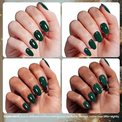 Image of Beetles Green Gel Nail Polish 0.51OZ Dark Forest Green Gel Polish Color HEMA-Free Soak Off UV Nail Lamp Manicure Salon DIY Art Design Decoration at Home Urban Ivy Fall Nails Art