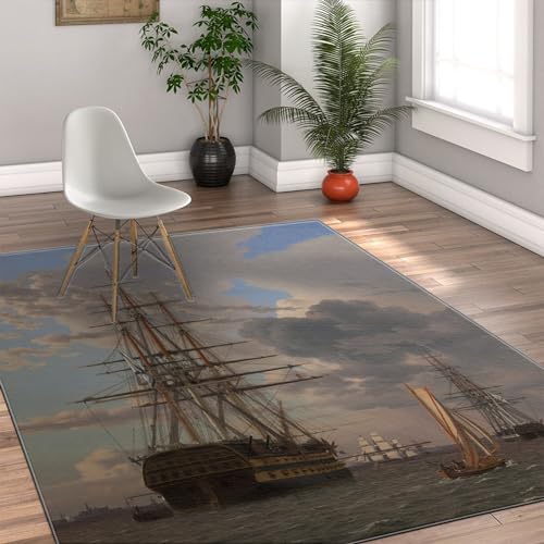 Tapis de zone lavable Eckersberg fini les taches sur le tapis marin
