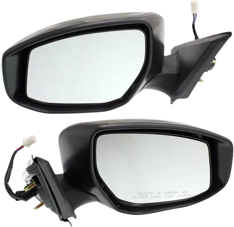 Garage-Pro Side Mirror Replacement, Power Heated Mirrors For Nissan Altima 2013-2018, Passenger Side Mirror, With Signal Light, Paintable, Sedan