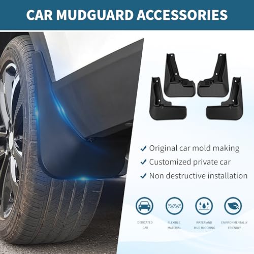 Image of Upgraded Mud Flaps for 2011-2016 Jeep Compass MudFlaps Accessories, Front and Rear Splash Guards No Drilling Mud Guards for 2011-2016 Jeep Compass Accessories (Set of 4)
