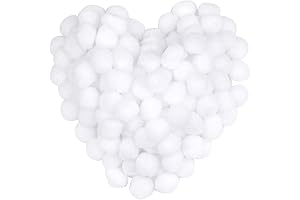 150 Count 1-Inch White Craft Pompoms: Embellish Your Creations with Snowy Fluff