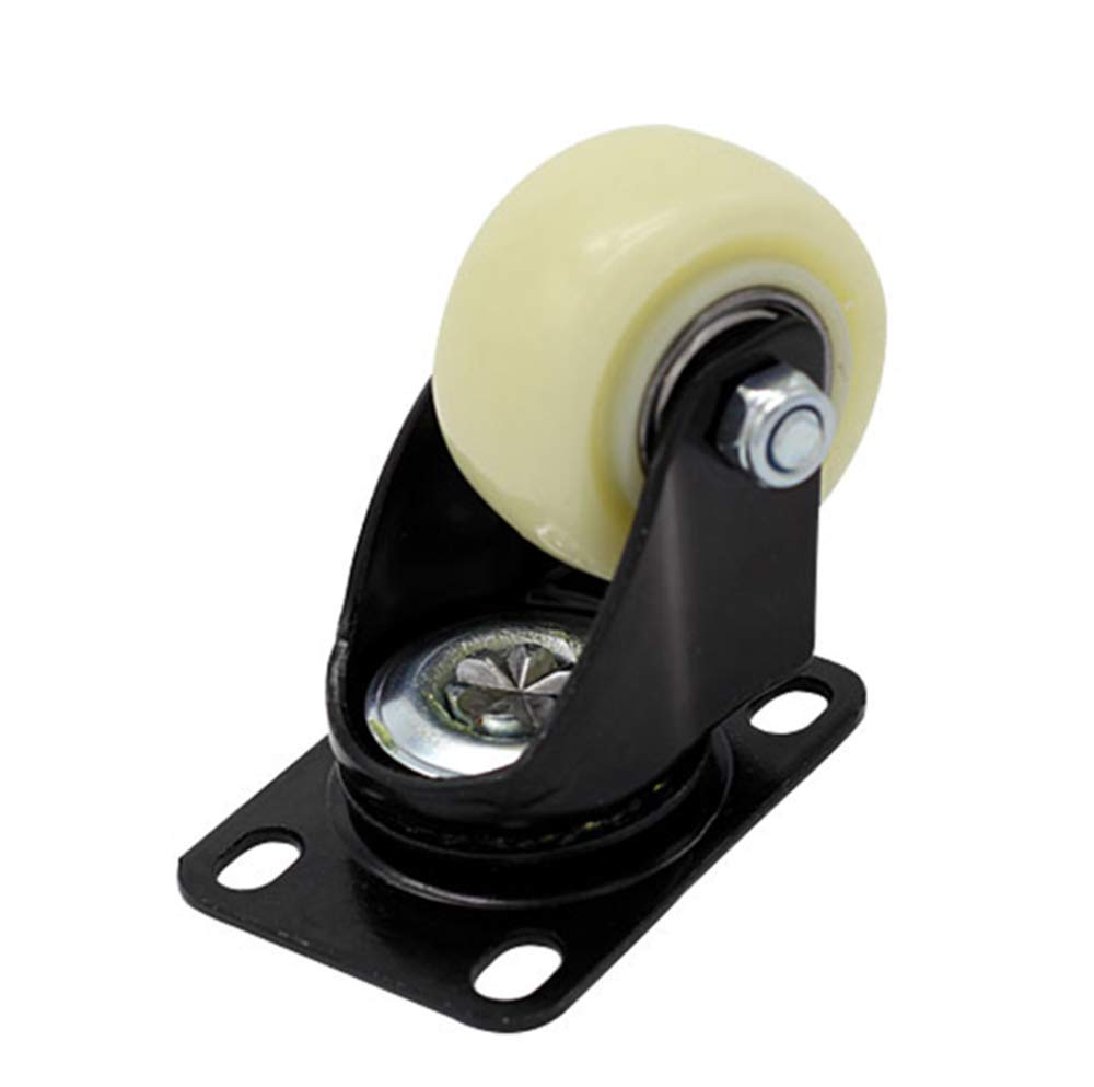 Caster 4 Ruote piroettanti girevoli 40 / 50mm Ruote mobili silenziose Ruote fisse con Piastra di Montaggio Superiore capacità di carico 200 kg