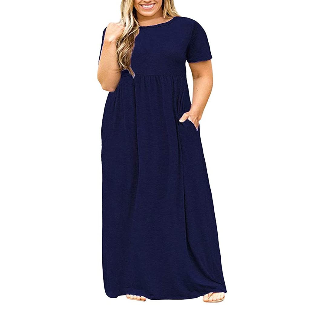 Eryue Euro an and American Foreign Trade Summer Models Expr Amazon Short-Sleeved Round ne dr Plus Size Women’s Solid Color Long Skirt Women Add bla 3XL offers donot miss Eryue Euro an and American Foreign Trade Summer Models Expr Amazon Short-Sleeved Round ne dr Plus Size Women’s Solid Color Long Skirt Women Add bla 3XL offers donot miss