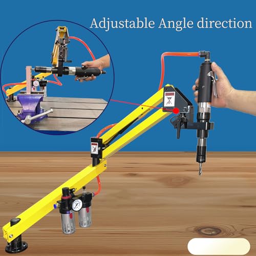Melwozhwu Pneumatic Tapping Machine 360°Multi-directions Tapping M3-M12 Tap Threading Tools 970mm Cantilever Universal Flexible Arm Drilling Threading Machine threading tools - Thumbnail 2