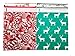 Holiday Christmas Designer Poly Mailers 10x13 : Candy Cane and Reindeer Deer Elk Combo; Printed Self Sealing Shipping Poly Envelopes Bag ( 30 Pcs Total )
