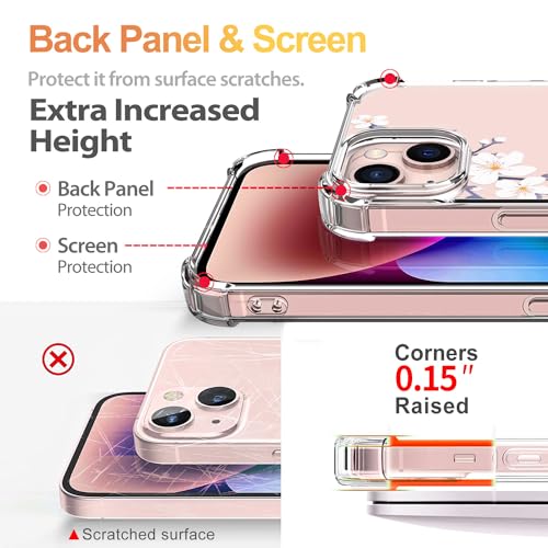 Coque iPhone 15 Plus fleur avec protège-écran TPU transparent - 5