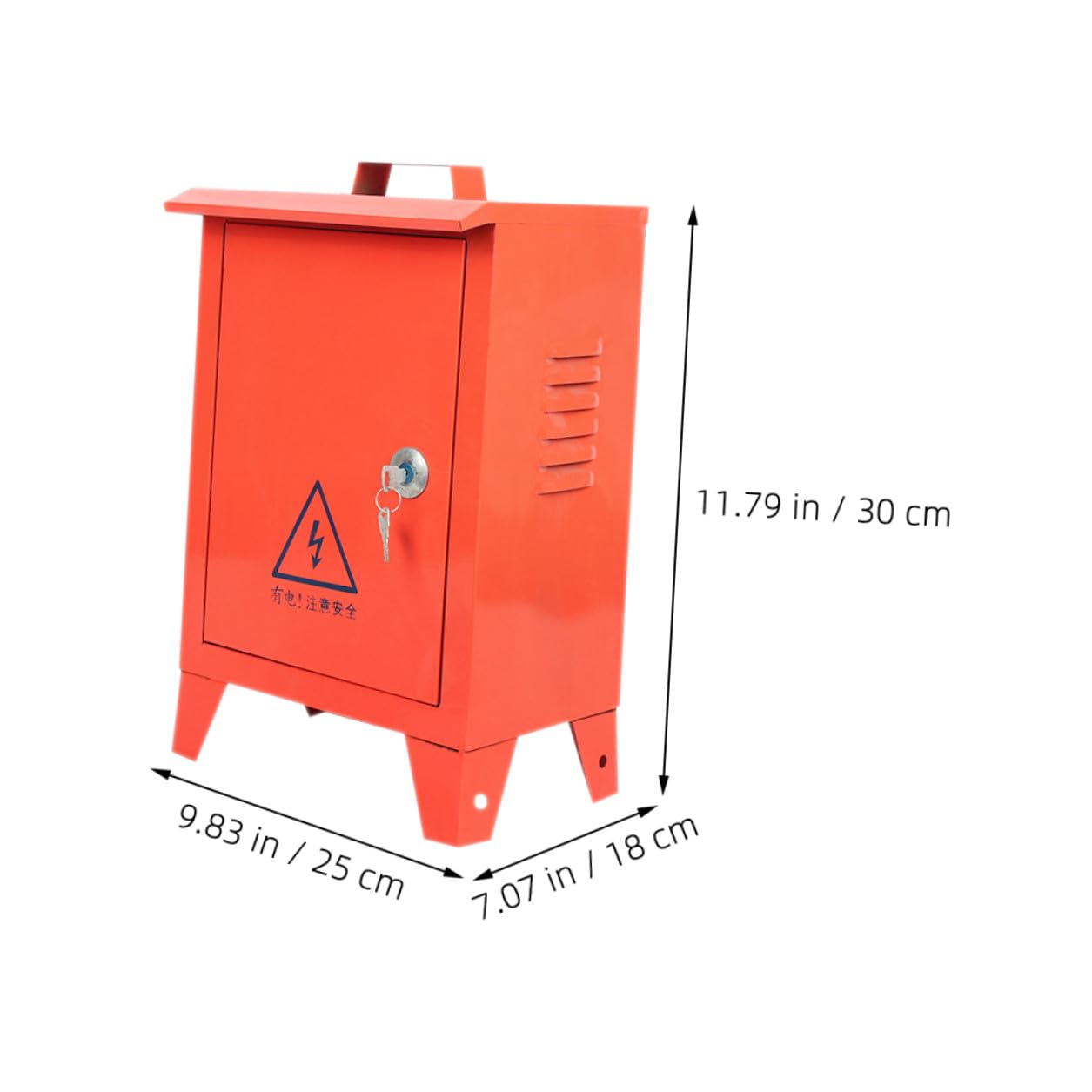 Kisangel Portable Outdoor Weatherproof Circuit Breaker Box, Handheld Electrical Distribution Protection Box for Construction Sites, 250x300x180mm