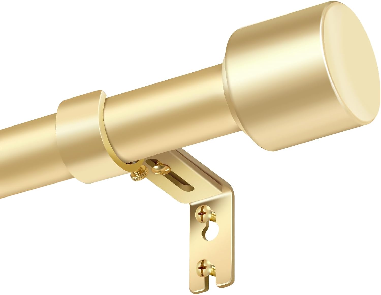 Gold telescopic curtain rod, 30-144 inch (2 pack)