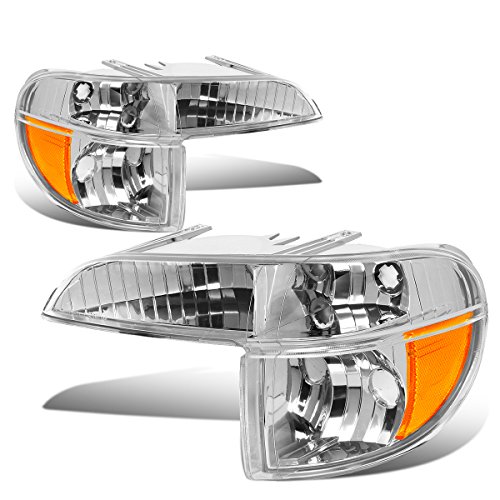 DNA Motoring BL-FEXP95-CH-AM Bumper Corner Lights [For 95-01 Ford Explorer Mercury Mountaineer]